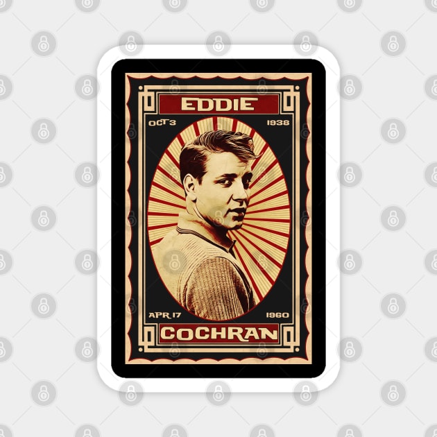 Eddie Cochran Design Magnet by HellwoodOutfitters