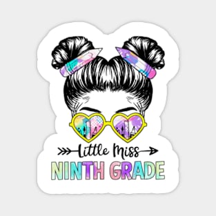 Little Miss Ninth Grade Girls Back To School Shirt Daughter Magnet