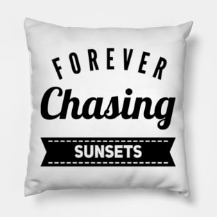 Forever chasing sunsets Life is better in summer Hello Summer Cute Summer Typography Pillow