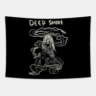 Deep Smoke Woman Tapestry