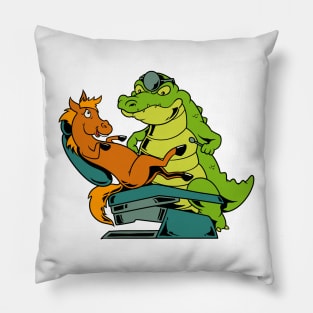 Horse at crocodile dentist Pillow