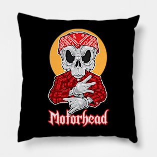 Skull Gangsta Motorhead Pillow