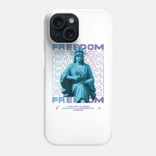 Elegant Brutalism Fashion Design (FREEDOM-together we stand, embracing the principle of Freedom) Phone Case