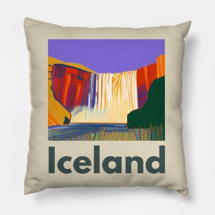 Iceland Skogafoss Pillow