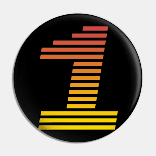 1 - Number One - Retro Pin