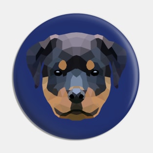 Cute Rottweiler Low Poly Pin