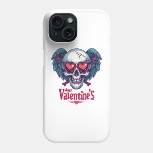 Darkly Deviant: Anti Valentine's Day Blue | Pop Art Cupid's Skull Phone Case