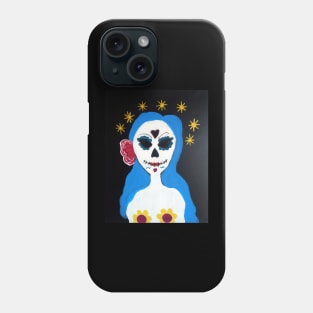 Cosmic Sugar Skull Girl Phone Case