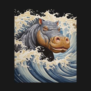 The Great Hippopotamus Of Kanagawa T-Shirt