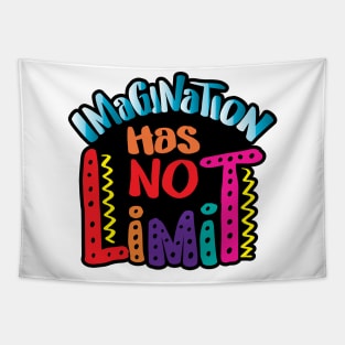 Imagination has no limit. Quote typography. Tapestry