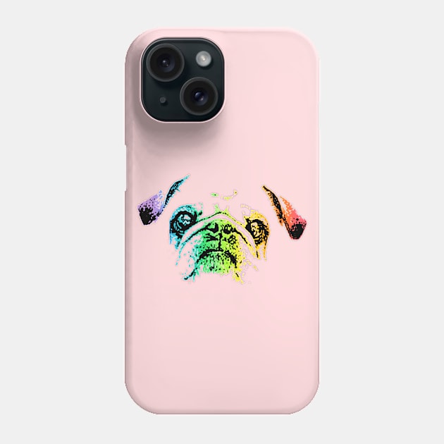 Rainbow Pug Phone Case by childofthecorn