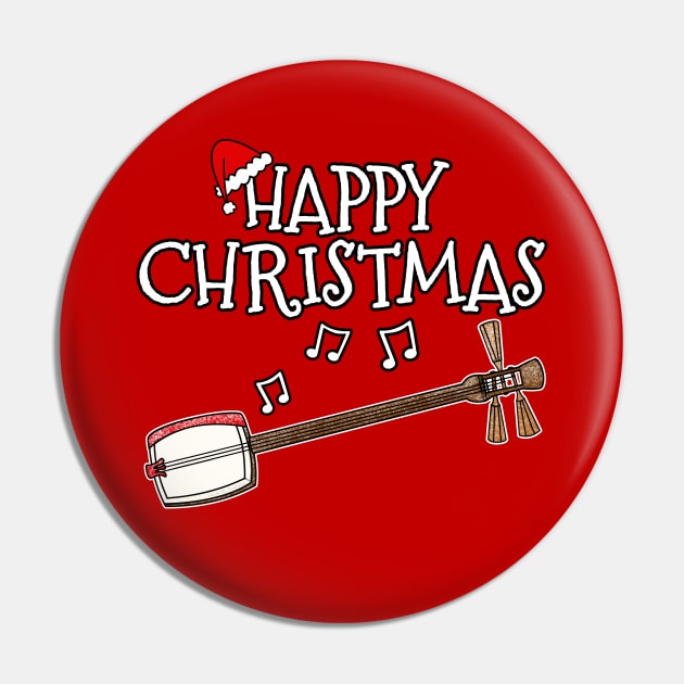 Christmas Shamisen Japanese Musician Xmas 2022 Pin by doodlerob