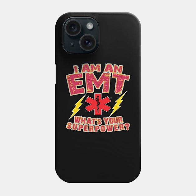 EMT Superhero, Paramedic Profession Phone Case by Cor Designs