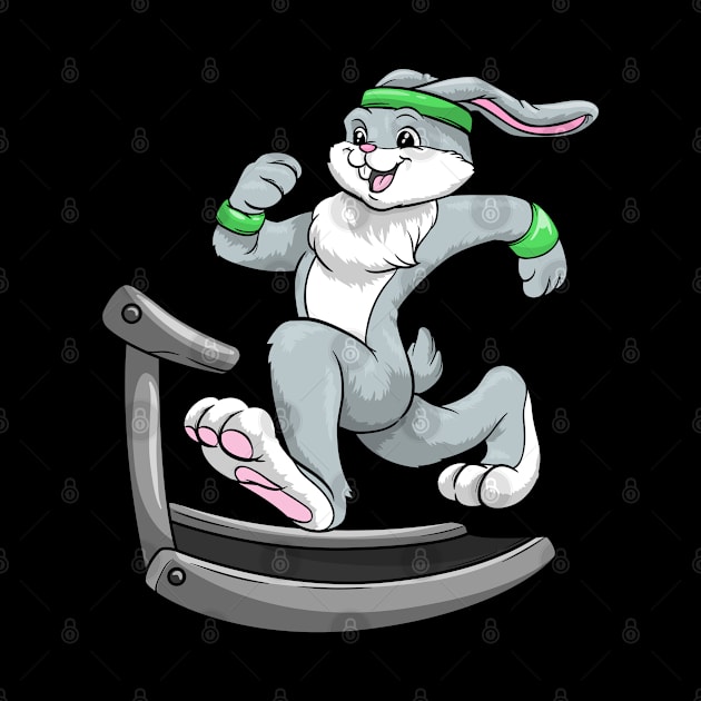 Bunny at fitness on a treadmill by Markus Schnabel