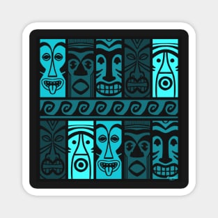 Turquoise Tikis! Magnet