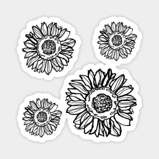 Minimal Sunflower Repeat Magnet