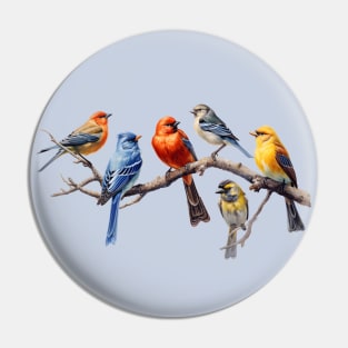 Backyard Birds Bird Watching Watcher on a Branch Birder Pin