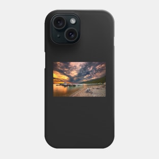 Sunset at Milia beach - Skopelos island. Phone Case