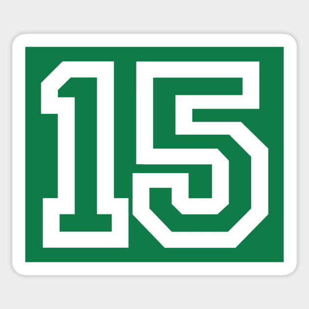 Number 15 number fifteen shirt number soccer' Sticker | Spreadshirt