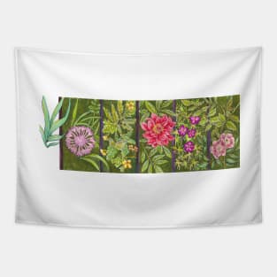 Blooms in Fenced Garden Tapestry