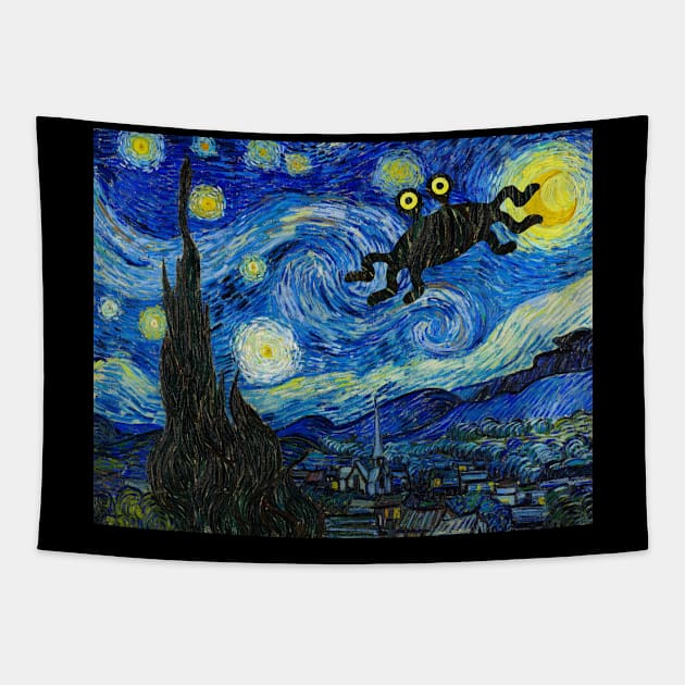 Flying Spaghetti Monster - Starry Night Parody Tapestry by sqwear