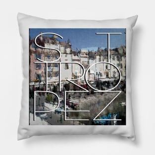 St. Tropez, background boulevard, le Provence Pillow