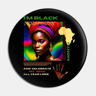 Black history month cute graphic design artwork Pin