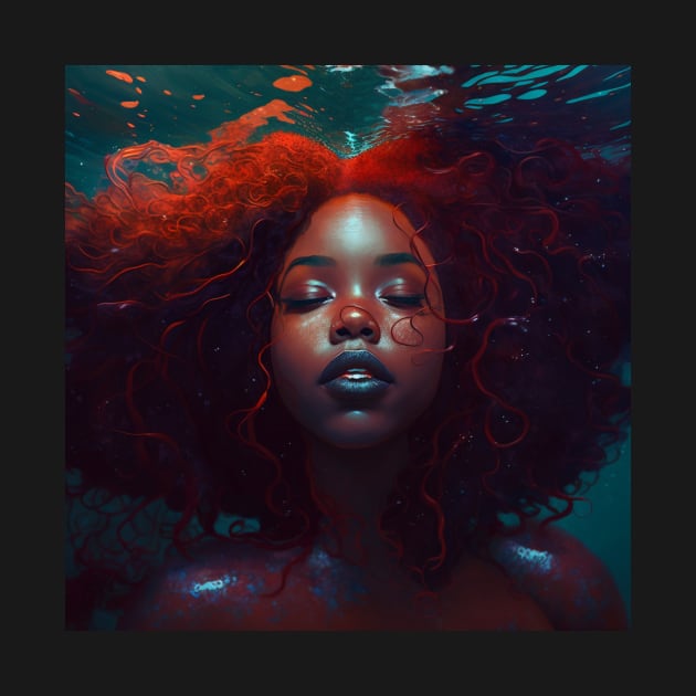 Black Mermaid Under the Sea by RLan