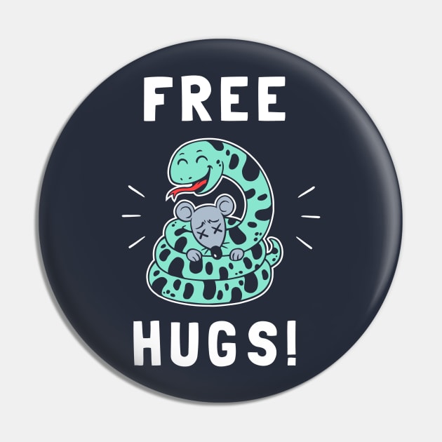 Free Hugs Pin by dumbshirts