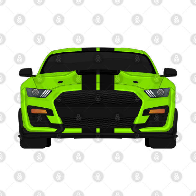Shelby GT500 2020 Grabber-Lime + Black Stripes - Mustang Shelby Gt500 - Phone Case