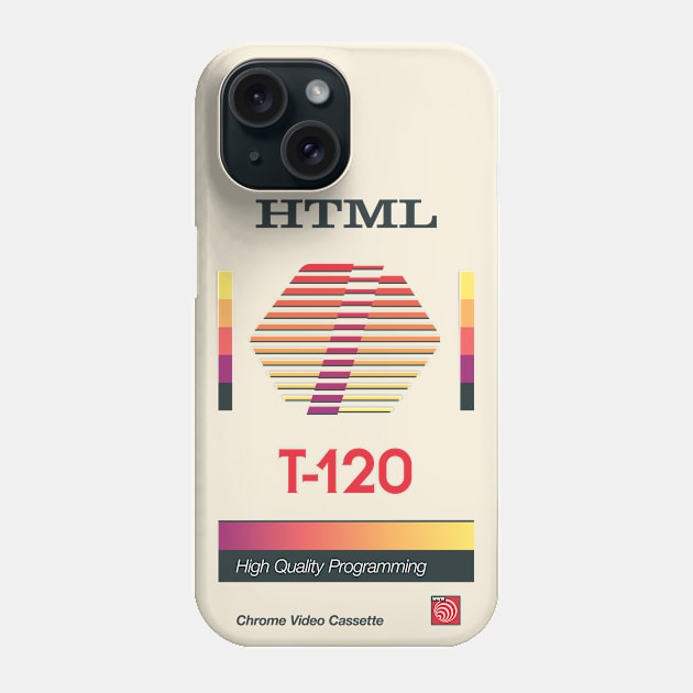 Retro Blank VHS HTML Phone Case by chriskirknielsen