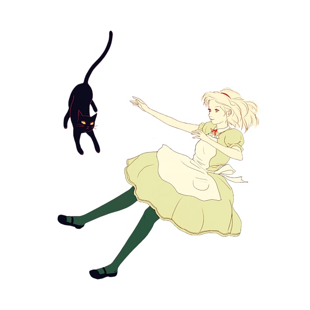 Alice and cat by saitmy