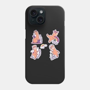 Cute Llama Be Happy No Probllama No Drama Llama Rainbow Drawn Funny Phone Case