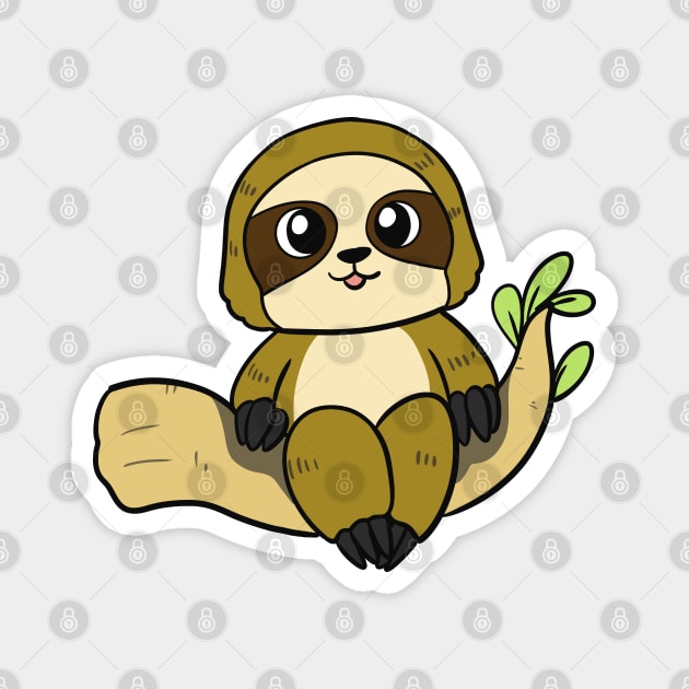 Lazy Sloth Magnet by WildSloths