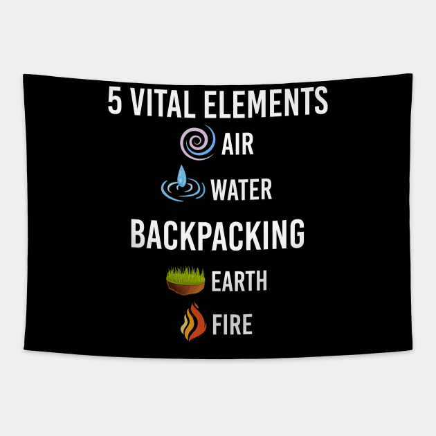 5 Elements Backpacking Tapestry by blakelan128