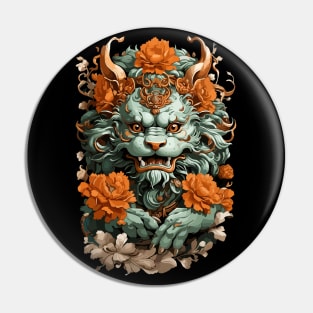 Foo dog head in Japanese Pin