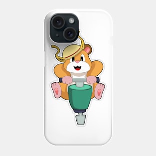 Hamster with Jackhammer Phone Case