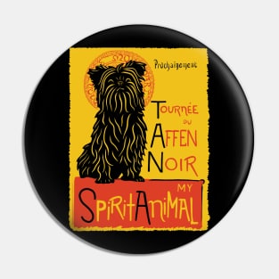 Funny Affen Cute Dog Chat Noir Mashup Art Pin