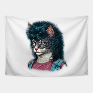 Tabby Cat With Mullet Tapestry