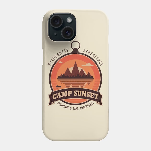 Camp Sunset Phone Case by Sachpica