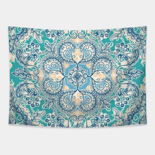 Gypsy Floral in Teal & Blue Tapestry