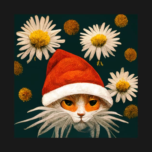 Santa Claus, cat, xmas, xmas vibe, funny, christmas, cat lover, kitty, christmas kitty, koto design by AnnaMartaFoley