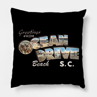 Greetings from Ocean Drive Beach Pillow