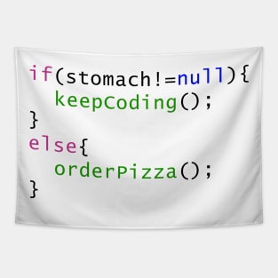 Funny code - Order Pizza Tapestry