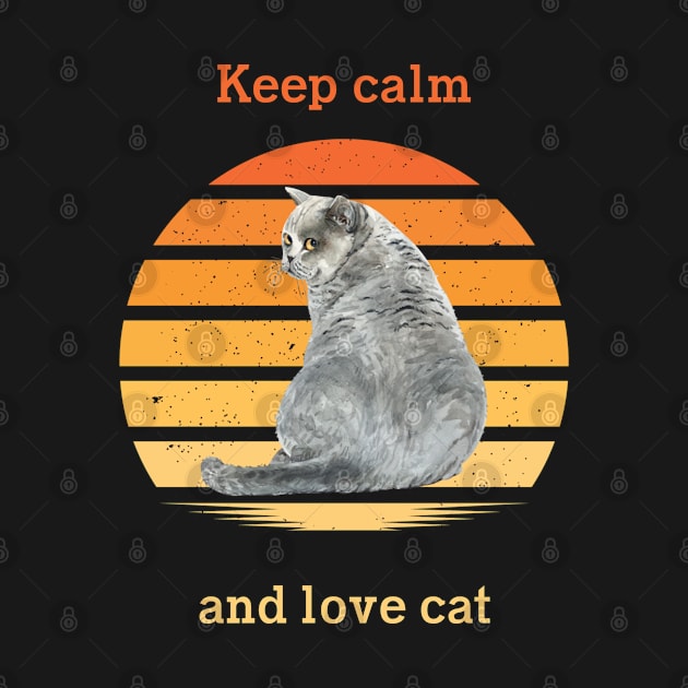 Cat t shirt - Keep calm and love cat by hobbystory