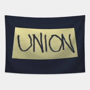 union - yellow Tapestry