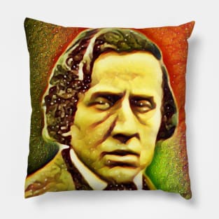 Frédéric Chopin Snow Portrait | Frédéric Chopin Artwork 15 Pillow