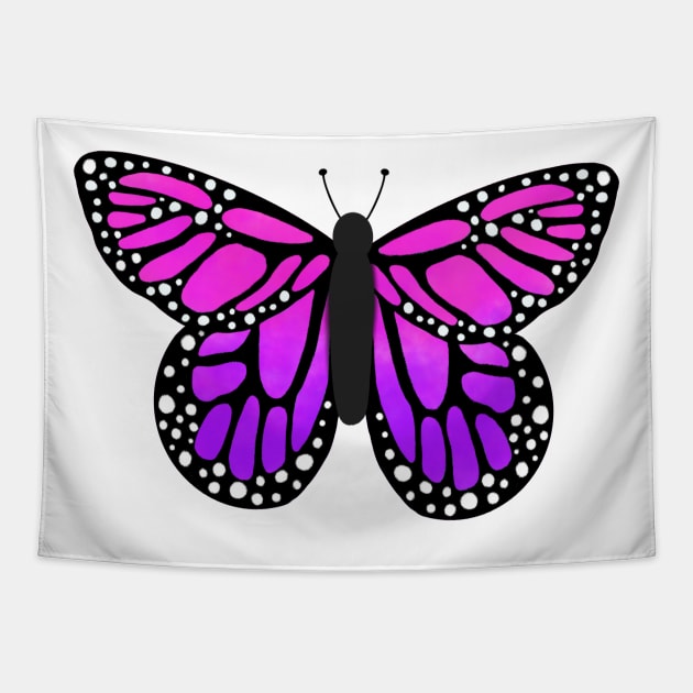 Pink purple ombré butterfly Tapestry by tothemoons