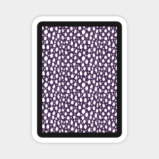 Purple and White Spot Dalmatian Pattern Magnet