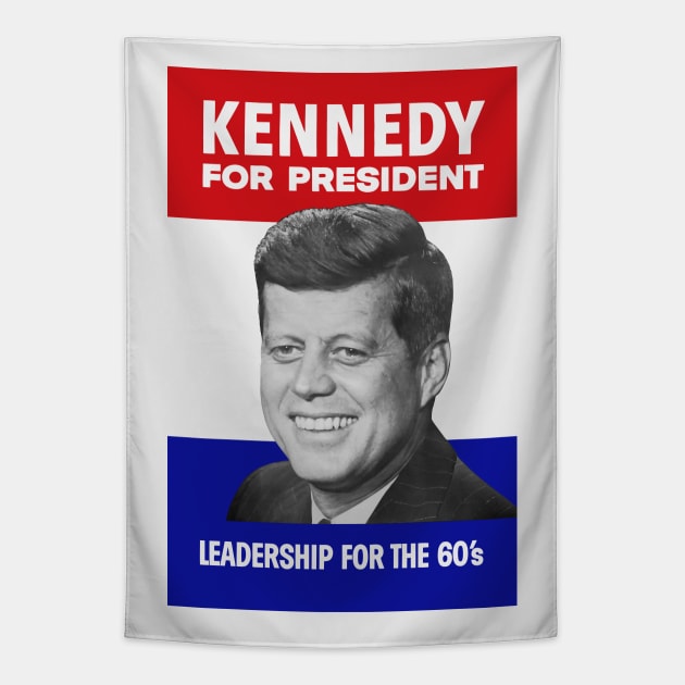 Kennedy For President - Vintage Election Tapestry by warishellstore